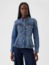 Gap Cinched Denim Jacket In Medium Indigo