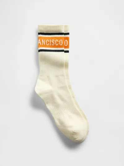 Gap City Crew Socks In White