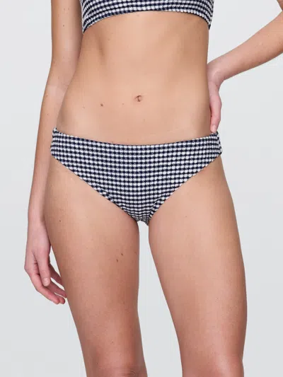 Gap Classic Bikini Bottom In Navy Blue Gingham