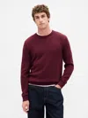 Gap Classic Crewneck Sweater In Burgundy