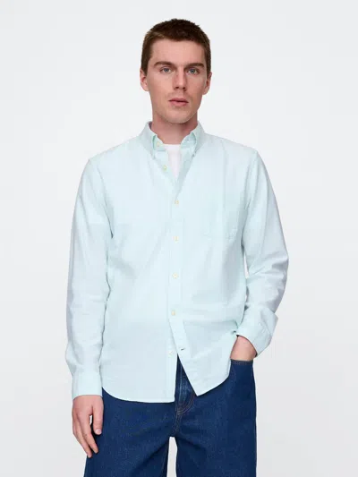 Gap Classic Oxford Shirt In Standard Fit In Azul