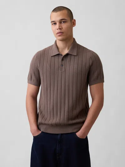 Gap Classic Polo Shirt Sweater In Brown