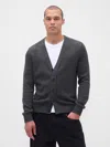 Gap Classic Sweater Cardigan In Gray