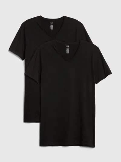Gap Classic V-neck T-shirt (2-pack) In Black
