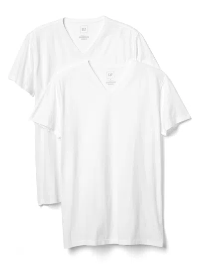 Gap Classic V-neck T-shirt (2-pack) In White