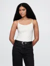 Gap Closeknit Cropped Tank In Off White
