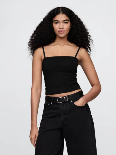 Gap Closeknit Cropped Tube Top In Black