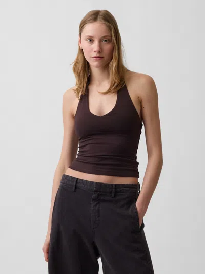 Gap Closeknit Halter Crop Top In Nude