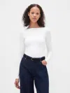 Gap Closeknit Jersey Boatneck Open-back T-shirt In Black
