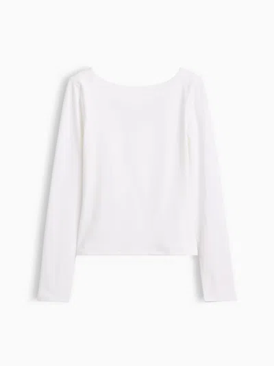 Gap Closeknit Jersey Scoop-back T-shirt In Fresh White