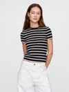 Gap Closeknit Jersey T-shirt In Black & White Stripe