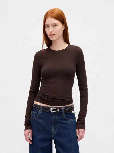 Gap Closeknit Jersey T-shirt In Brown