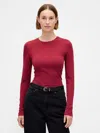 Gap Closeknit Jersey T-shirt In Burgundy