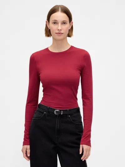 Gap Closeknit Jersey T-shirt In Burgundy