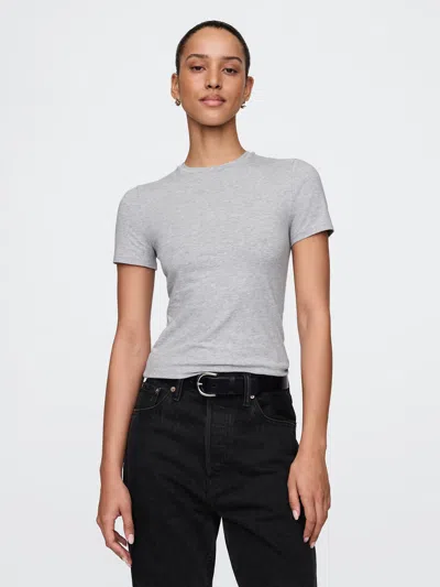 Gap Closeknit Jersey T-shirt In Light Grey