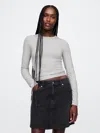 Gap Closeknit Jersey T-shirt In Light Grey