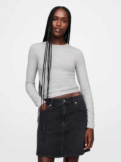 Gap Closeknit Jersey T-shirt In Light Grey