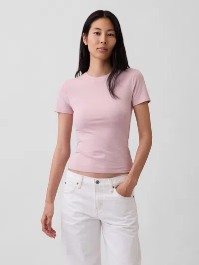 Gap Closeknit Jersey T-shirt In Pink