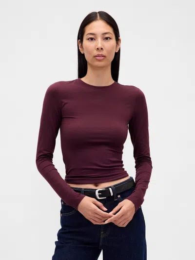 Gap Closeknit Jersey T-shirt In Purple