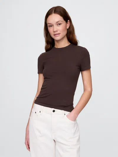 Gap Closeknit Jersey T-shirt In Terra Brown