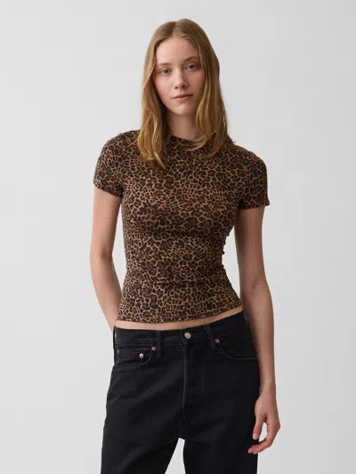 Gap Closeknit Jersey T-shirt In Animal Print