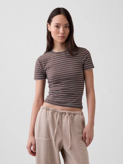 Gap Closeknit Jersey T-shirt In Brown