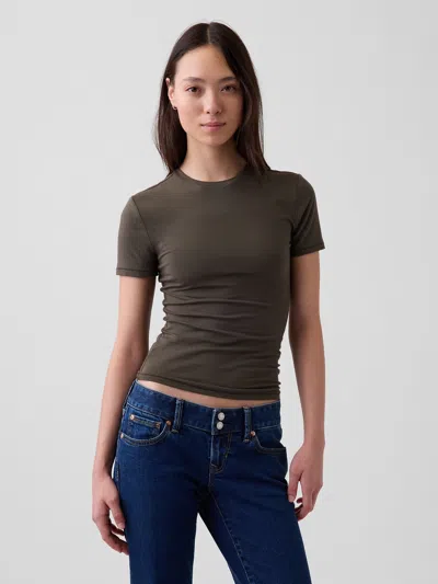 Gap Closeknit Jersey T-shirt In Brown