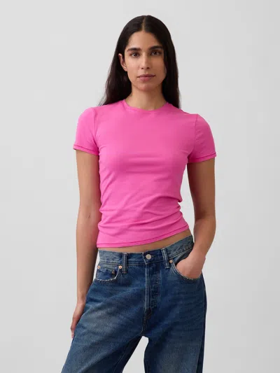 Gap Closeknit Jersey T-shirt In Pink