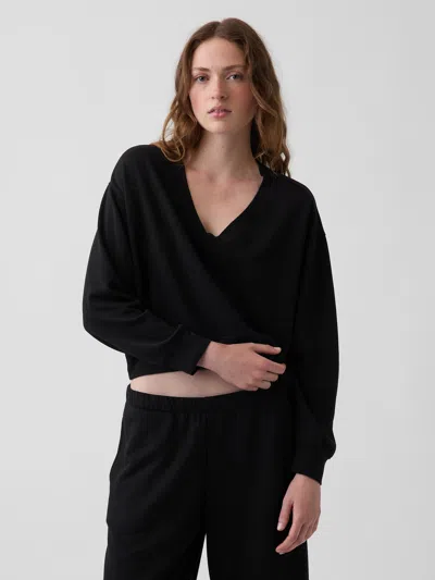 Gap Cloudlight Oversized Sweatshirt In Black