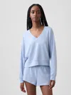 Gap Cloudlight Oversized Sweatshirt In Button Down Blue