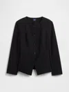 Gap Collarless Blazer In Black