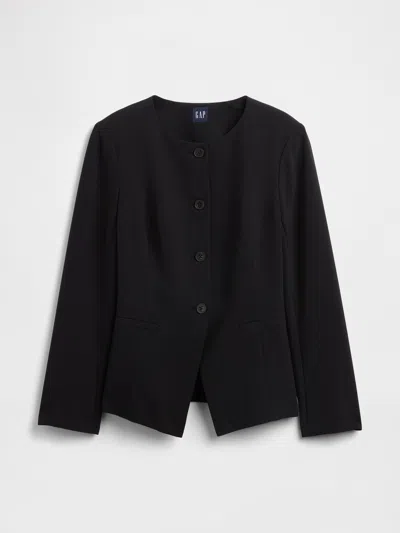 Gap Collarless Blazer In Black