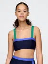 Gap Colorblock Bandeau Bikini Top In Blue Combo