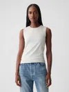 GAP COMPACT JERSEY CROPPED TANK TOP
