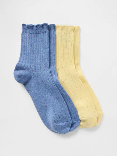 Gap Confetti Half Crew Socks (2-pack) In Union Blue