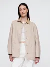 Gap Corduroy-collar Barn Jacket In Birch Beige