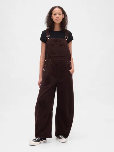 Gap Corduroy Horseshoe Overalls In Brown