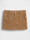 Gap Corduroy Mini Skirt In Brown