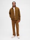 Gap Corduroy Relaxed Straight Pants In Brown