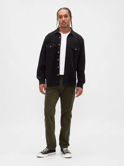 Gap Corduroy Straight Pants In Black