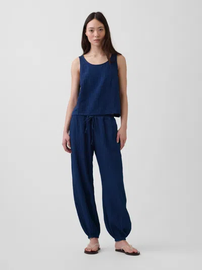 Gap Cotton Gauze Denim Easy Barrel Joggers