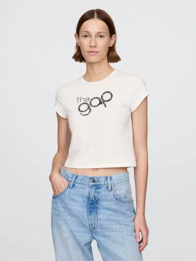 Gap Cotton Jersey Logo Baby T-shirt In Off White