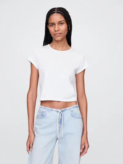 Gap Cotton Jersey Shrunken T-shirt In Fresh White