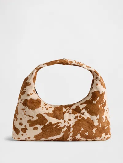 Gap Cow Print Calf Hair Mini Slouchy Bag