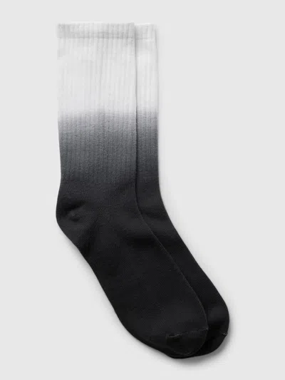 Gap Crew Socks In Black Tie Dye