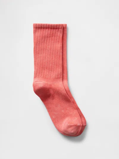 Gap Crew Socks In Fire Coral