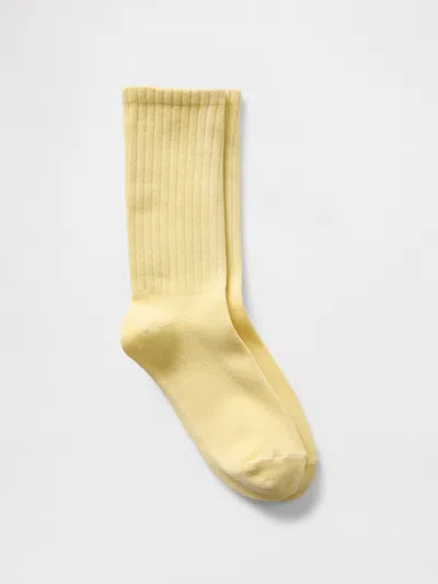 Gap Crew Socks In Pale Banana