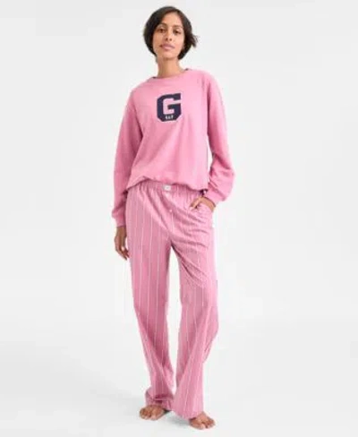 GAP CREWNECK PAJAMA TOP STRIPED PAJAMA PANTS