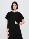 Gap Crinkle Gauze Dolman Shirt In Black