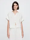 Gap Crinkle Gauze Dolman Shirt In Off White